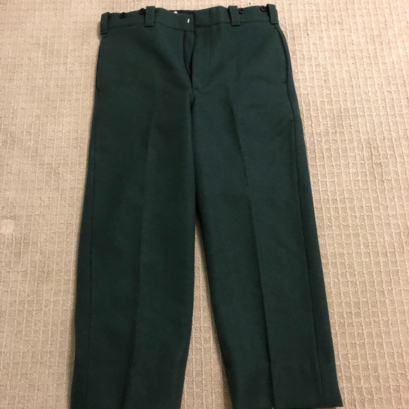 Woolrich Dark Green Wool Pants 34s 
